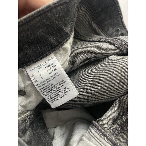 American Eagle Outfitters Highest Rise 90s‎ Boyfriend Jeans Womens 2 Gray - Picture 4 of 6
